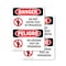 Signmission Do Not Enter Test In Progress Bilingual Danger Sign, Vinyl Decal, 10in W x 14in L, 2PK OS-2PACK-DS-D-1014-VS-1149 - alternate 1